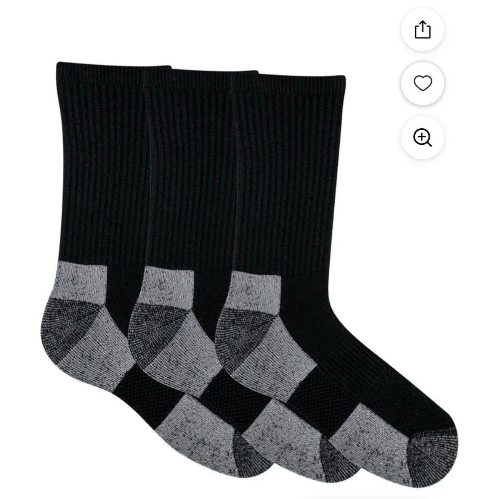 Gildan Men’s Ultra Cotton Crew Socks Assorted 3pk Size 6-12